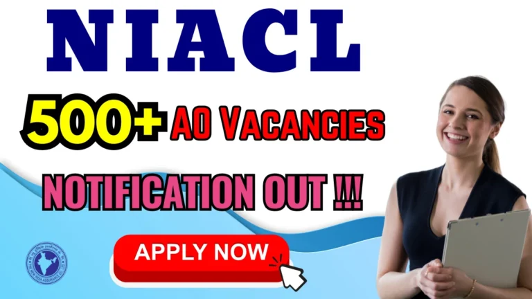 NIACL Administrative Officers 550 Posts