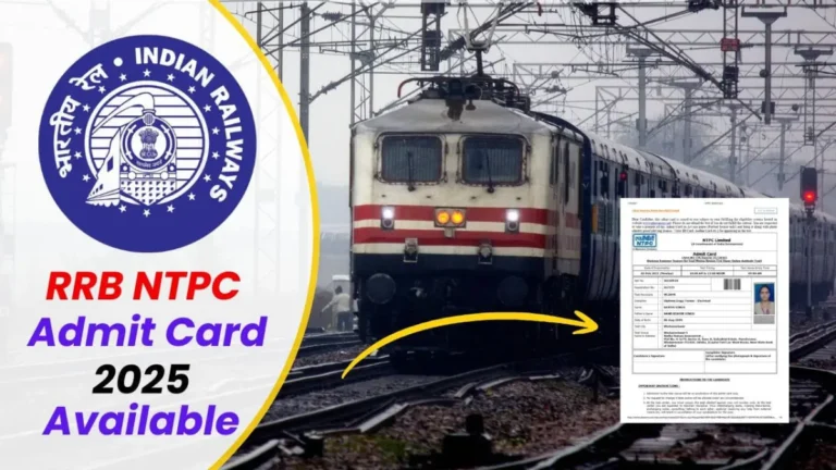 RRB NTPC 12th Level Admit Card 2025